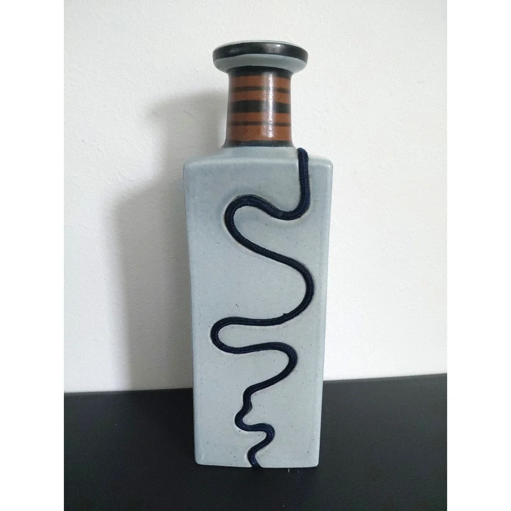 Lapid Israel Pottery Mid Century Inlaid 14